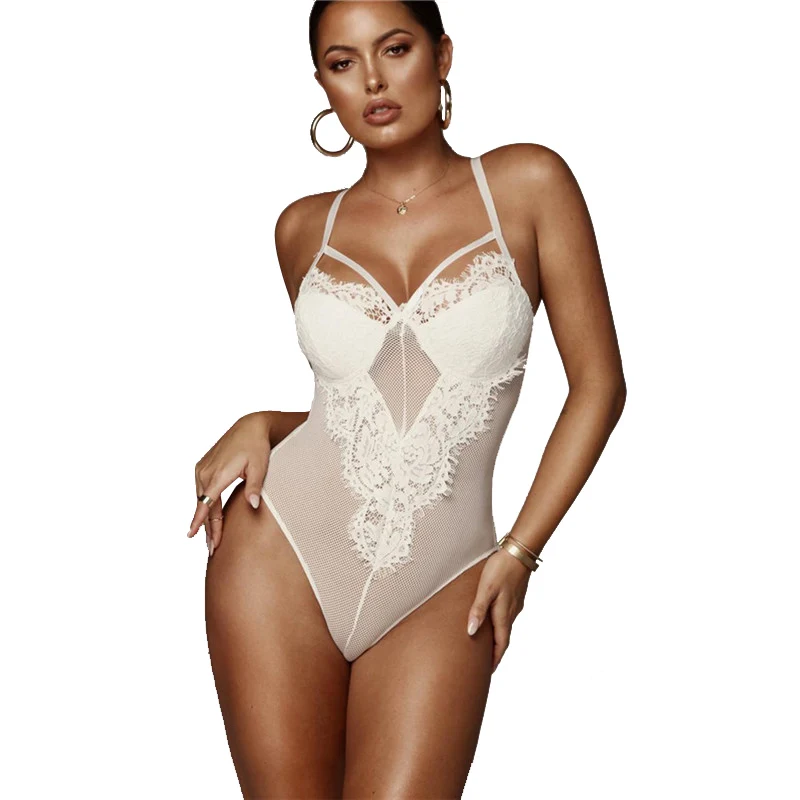 Sexy eyelash Lace Bodysuit Transparent mesh underwear Sleeveless Adjusted Straps Jumpsuit Women Corset Hollow Out Bra Lingerie
Sexy eyelash Lace Bodysuit Transparent mesh underwear Sleeveless Adjusted Straps Jumpsuit Women Corset Hollow Out Bra Lingerie