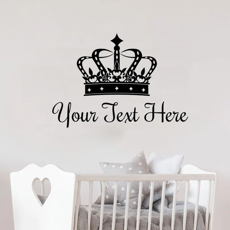 Creative Modern Personalized Name Wall Decal Vinyl Sticker Crown with Name or Title Removable Kids Nursery Rooms Wall Decor SY44
Creative Modern Personalized Name Wall Decal Vinyl Sticker Crown with Name or Title Removable Kids Nursery Rooms Wall Decor SY44