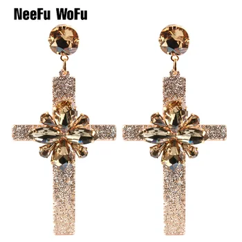 NeeFu WoFu Drop Resin Cross Earrings Brand Crystal Big Earring Large Long Brinco Ear Accessories Oorbellen Christmas Gift
NeeFu WoFu Drop Resin Cross Earrings Brand Crystal Big Earring Large Long Brinco Ear Accessories Oorbellen Christmas Gift