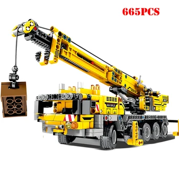 665+pcs City Construction Engineering Lifting Crane Building Blocks Compatible Technic Enlighten Bricks Toys For Kids
665+pcs City Construction Engineering Lifting Crane Building Blocks Compatible Technic Enlighten Bricks Toys For Kids