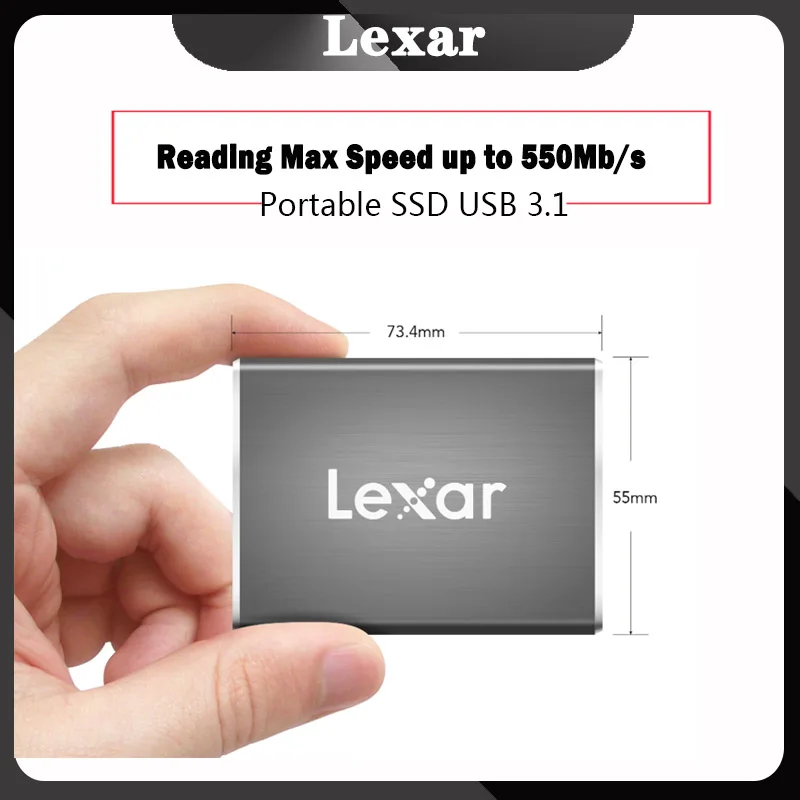 Lexar USB 3.1 External SSD HDD 550MBS 240GB 512GB TypeC Portable Solid State Drives Duro Externo Nas Server External Hard Drive
Lexar USB 3.1 External SSD HDD 550MBS 240GB 512GB TypeC Portable Solid State Drives Duro Externo Nas Server External Hard Drive