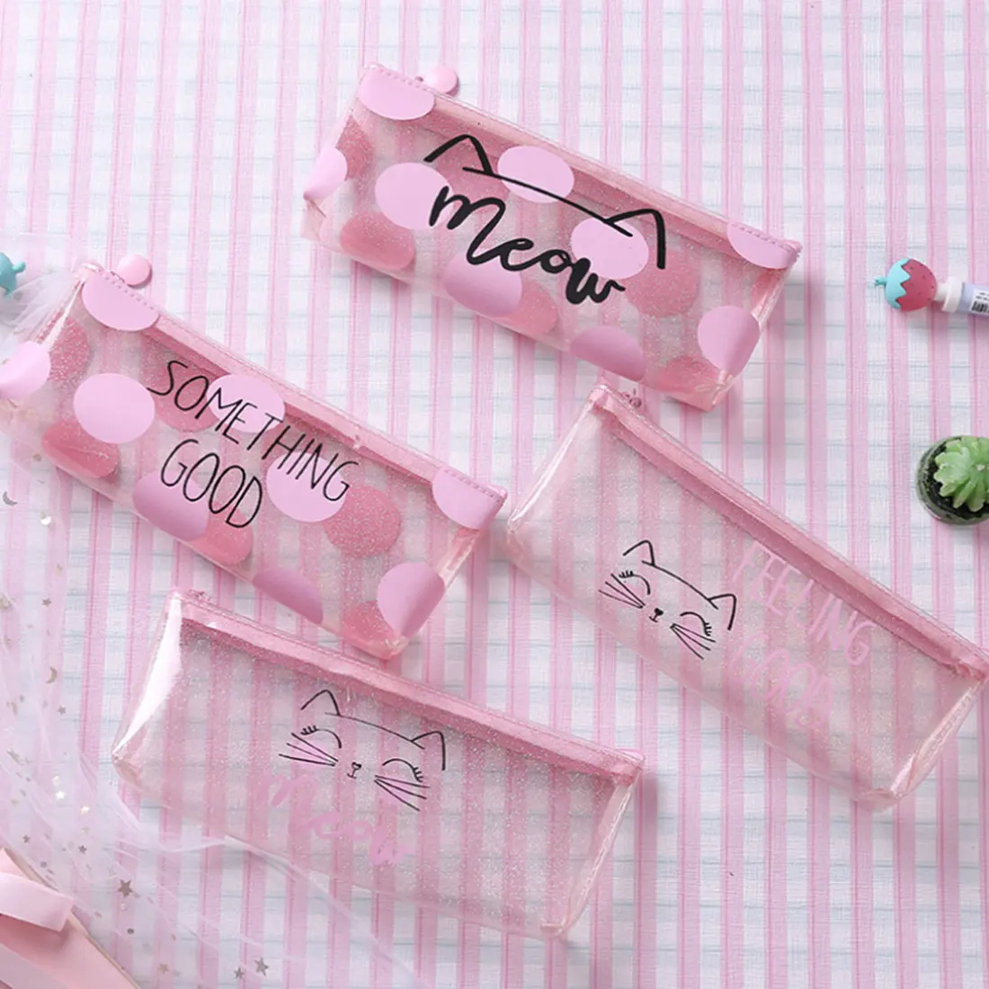 FangNymph Cute Cat Pen Cases Pink PVC Transparent Water-proof Pen Bag School Supplies Kids Gift Office Pen Box Stationery
FangNymph Cute Cat Pen Cases Pink PVC Transparent Water-proof Pen Bag School Supplies Kids Gift Office Pen Box Stationery