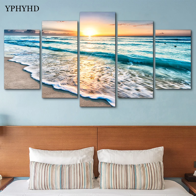 YPHYHD 5 Pieces Modular Wall Paintings Waves On Beach At Sunset Canvas Painting Print Poster Decor Wall Art Modern Painting Art
YPHYHD 5 Pieces Modular Wall Paintings Waves On Beach At Sunset Canvas Painting Print Poster Decor Wall Art Modern Painting Art