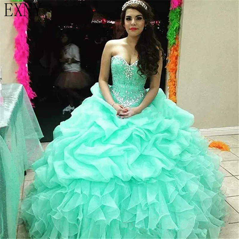 2019 Ball Gown Girl Quinceanera Dresses Organza With Beaded Sequined Sweet 16 Dress For 15 Years Debutante Gown Customized
2019 Ball Gown Girl Quinceanera Dresses Organza With Beaded Sequined Sweet 16 Dress For 15 Years Debutante Gown Customized