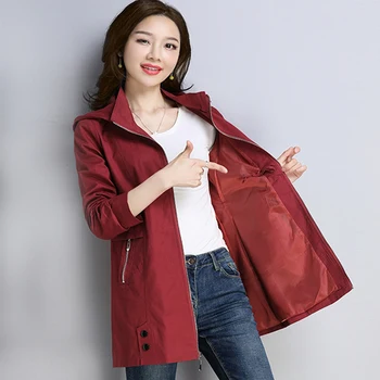 2019 Casual Loose Spring Autumn Trench Coat Womens Windbreakers Solid Hooded Plus Size Coats Female Long Slim Windbreaker LP382 
2019 Casual Loose Spring Autumn Trench Coat Womens Windbreakers Solid Hooded Plus Size Coats Female Long Slim Windbreaker LP382