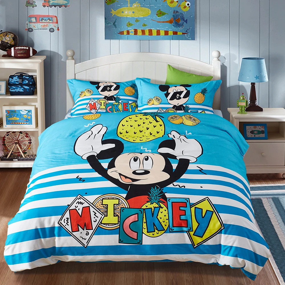 Disney mickey bedding set blue Duvet Cover set with Flat Sheet Single Queen Sizes mickey children's bed linens set bed comforter
Disney mickey bedding set blue Duvet Cover set with Flat Sheet Single Queen Sizes mickey children's bed linens set bed comforter