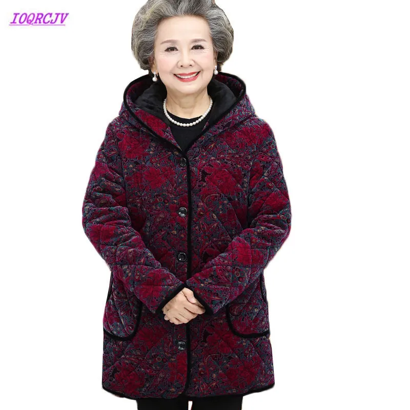 Grandma Cotton Coats Plus Size 5XL Winter Thicken Warm Hooded Outerwear Elderly Women Cotton padded Jacket Grandma Parkas W149
Grandma Cotton Coats Plus Size 5XL Winter Thicken Warm Hooded Outerwear Elderly Women Cotton padded Jacket Grandma Parkas W149