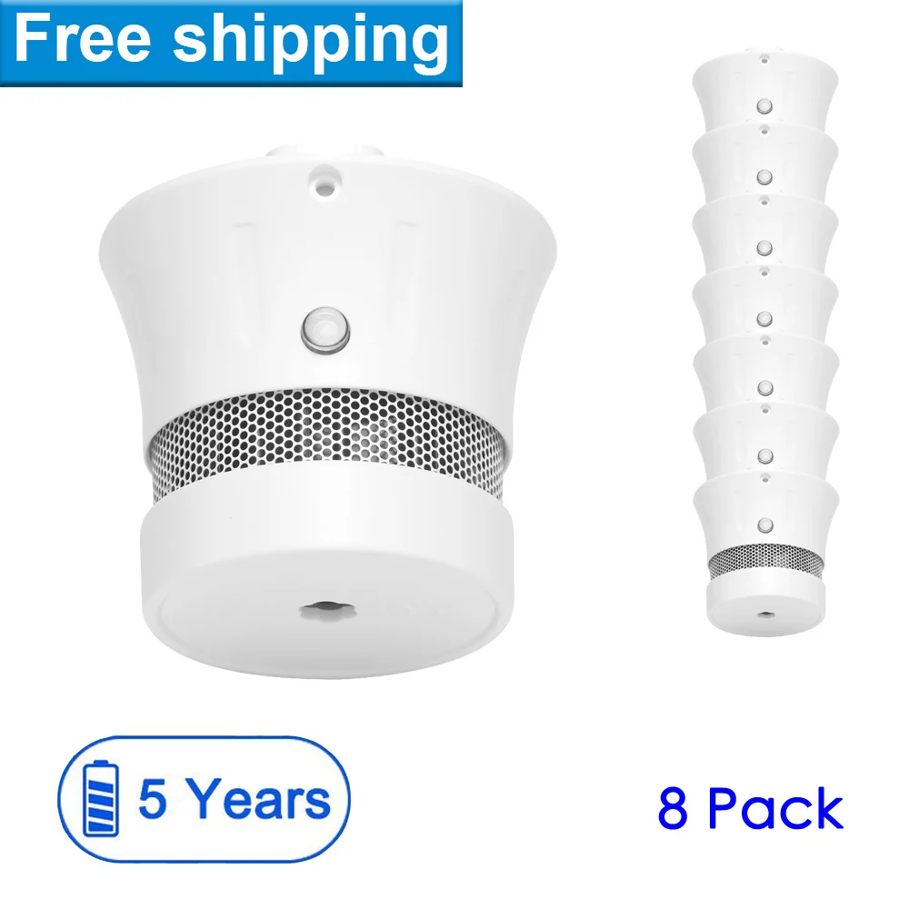 CPVan 8PCS Mini Smoke Detector alarm , CE Certified EN14604 Mini Fire Alarm with 5-Year Battery Operated 85dB with 3 meters
CPVan 8PCS Mini Smoke Detector alarm , CE Certified EN14604 Mini Fire Alarm with 5-Year Battery Operated 85dB with 3 meters