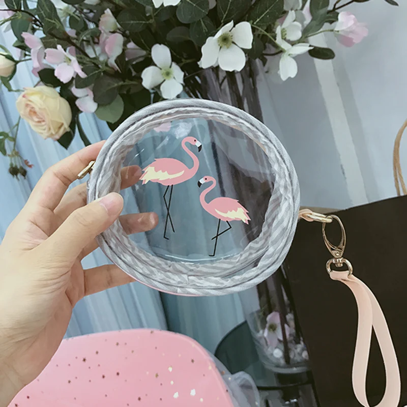 Women Clear Mini Coin Purse Bag Waterproof PVC Flamingo Round Cute Change Money Card Holder Storage Pocket bag Pouch
Women Clear Mini Coin Purse Bag Waterproof PVC Flamingo Round Cute Change Money Card Holder Storage Pocket bag Pouch