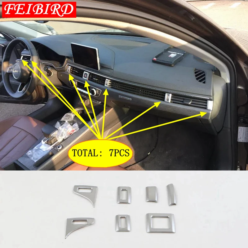 7 Pcs / Set For Audi A4 B9 Sedan / Avant / Allroad Quattro 2016 2017 2018 2019 ABS Air Conditioning AC Outlet Vent Cover Trim
7 Pcs / Set For Audi A4 B9 Sedan / Avant / Allroad Quattro 2016 2017 2018 2019 ABS Air Conditioning AC Outlet Vent Cover Trim