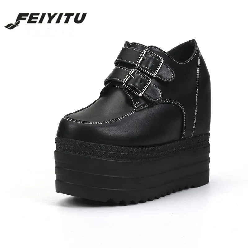 FeiYiTu 2018 Fashion Height Increasing Platform Wedges Casual Shoes Women's ShoesTrainers PU Single Shoes Size 35-39 Black White
FeiYiTu 2018 Fashion Height Increasing Platform Wedges Casual Shoes Women's ShoesTrainers PU Single Shoes Size 35-39 Black White