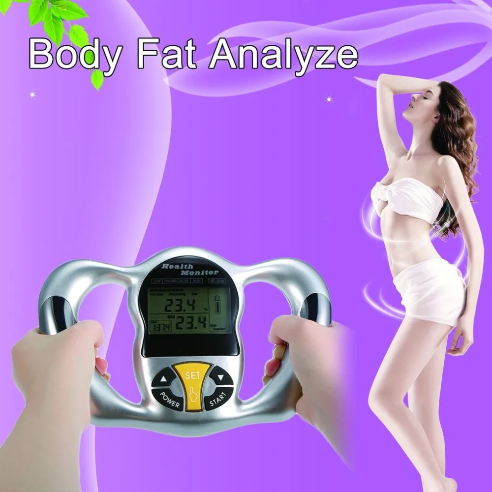 Wireless Handheld Lightweight Portable Digital LCD Screen Handheld BMI Tester Body Fat Monitor Health Analyzer Fat Meter Detecti
Wireless Handheld Lightweight Portable Digital LCD Screen Handheld BMI Tester Body Fat Monitor Health Analyzer Fat Meter Detecti