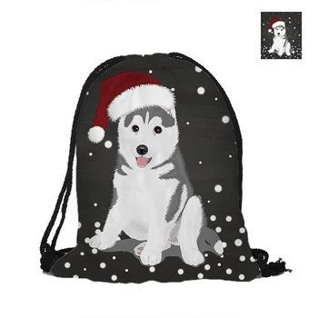 Husky With Christmas Hat Printed Drawstring Backpack Cute Puppy Bag For Dog Lover Pouch Backpacks
Husky With Christmas Hat Printed Drawstring Backpack Cute Puppy Bag For Dog Lover Pouch Backpacks