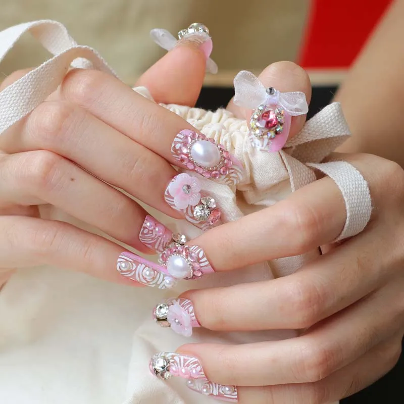 Hot 24pcs / set of nails to complete Big pearl the bride professional photography cute false nail Z100
Hot 24pcs / set of nails to complete Big pearl the bride professional photography cute false nail Z100