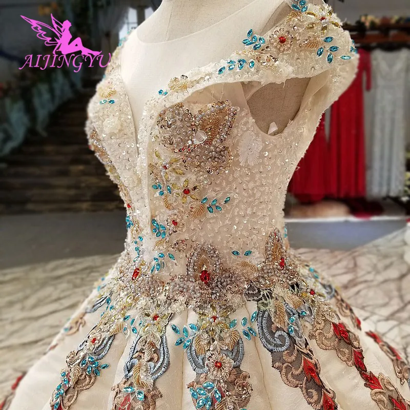 AIJINGYU Gown Bridal White New Gown Princess Real Price Lace Vintage Boho Stores This Season'S Wedding Dresses
AIJINGYU Gown Bridal White New Gown Princess Real Price Lace Vintage Boho Stores This Season'S Wedding Dresses