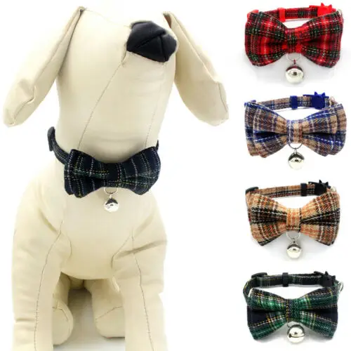 Dog Bow Tie With Bell Adjustable Pet Collar Cute For Cat Puppy Necktie Bowtie Bells Collars
Dog Bow Tie With Bell Adjustable Pet Collar Cute For Cat Puppy Necktie Bowtie Bells Collars