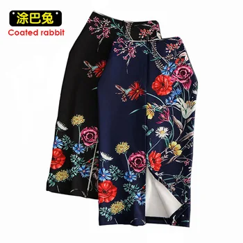 CR Skirts Womens Fashion Summer Skirt Floral Printed High Waist Knee Length Pencil Skirt Bodycon Jupes Femme Saias
CR Skirts Womens Fashion Summer Skirt Floral Printed High Waist Knee Length Pencil Skirt Bodycon Jupes Femme Saias