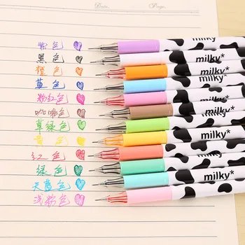 60pcs/lot Milky cow 12 colors diamond gel pen Korean cartoon creative stationery 0.38mm signature pen colorful pen
60pcs/lot Milky cow 12 colors diamond gel pen Korean cartoon creative stationery 0.38mm signature pen colorful pen