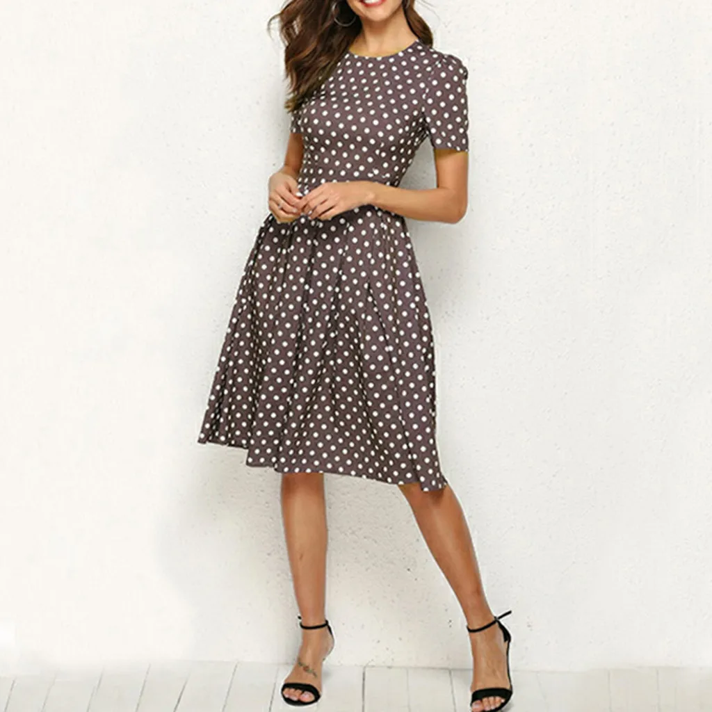 feitong Women Elegant Wave Point Sashes Knee-Length A-Line Casual Dress dresses woman party night summer clothes for women
feitong Women Elegant Wave Point Sashes Knee-Length A-Line Casual Dress dresses woman party night summer clothes for women