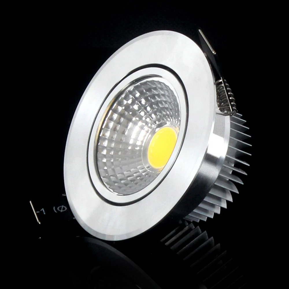 

Brightness Dimmable Led Downlight COB 3W 5W 7W Ceiling light Spotlight AC110/220V Recessed Spot light Fixtures For Home