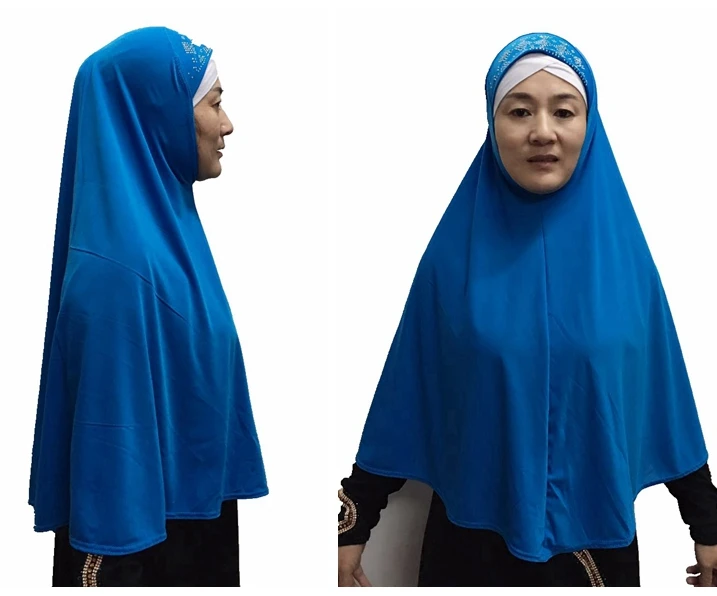 New Solid Color Soft Muslim Long Hijab Hot Drill Convenient Cover Head Muslim Hat (back About 90cm)
New Solid Color Soft Muslim Long Hijab Hot Drill Convenient Cover Head Muslim Hat (back About 90cm)