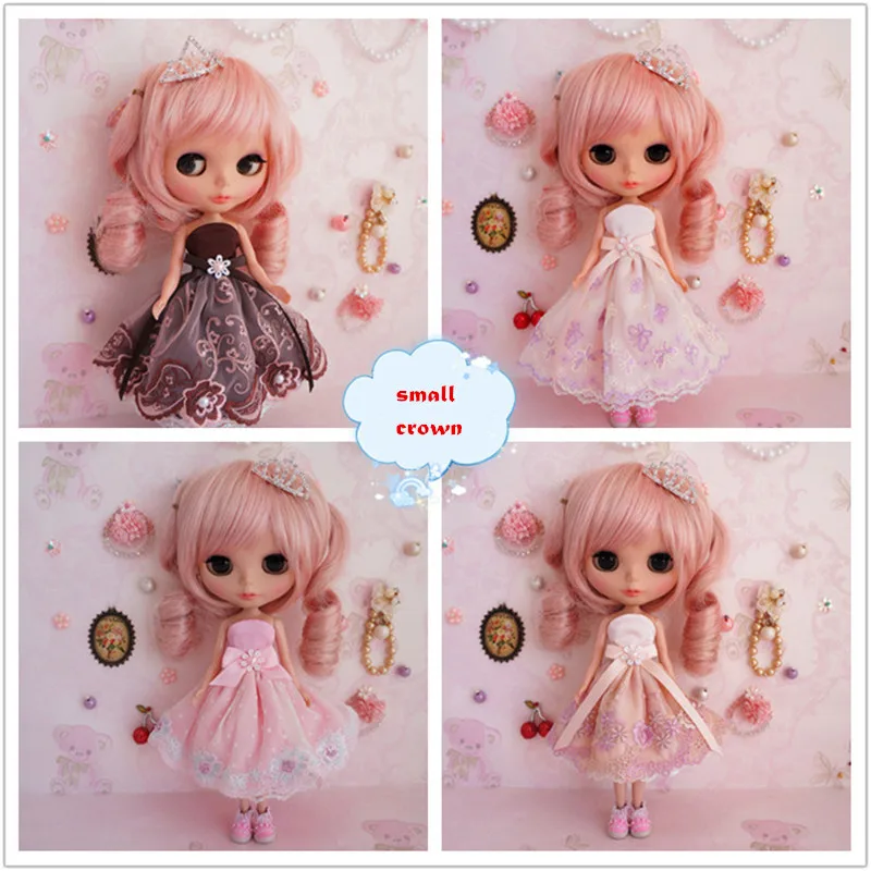 Clothes For 1/6 Blyth Doll Four Style Flowers Lace Dress With Small Crown For Pullip, Licca, Azone 1/6 Doll Clothes Accessories
Clothes For 1/6 Blyth Doll Four Style Flowers Lace Dress With Small Crown For Pullip, Licca, Azone 1/6 Doll Clothes Accessories