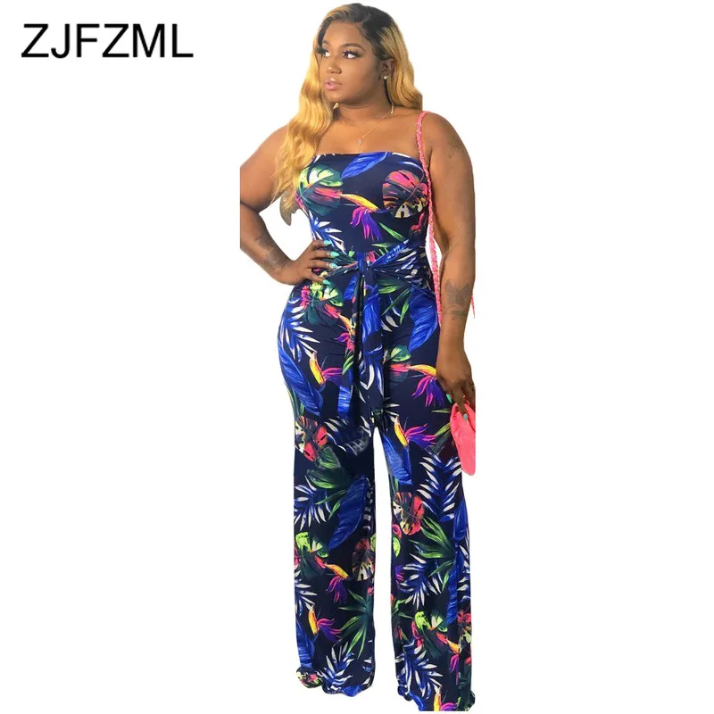 Leaves Print Sexy Beach Overalls For Women Off The Shoulder Open Back Wide Leg Jumpsuit Summer Strapless Sleeveless Belt Romper
Leaves Print Sexy Beach Overalls For Women Off The Shoulder Open Back Wide Leg Jumpsuit Summer Strapless Sleeveless Belt Romper
