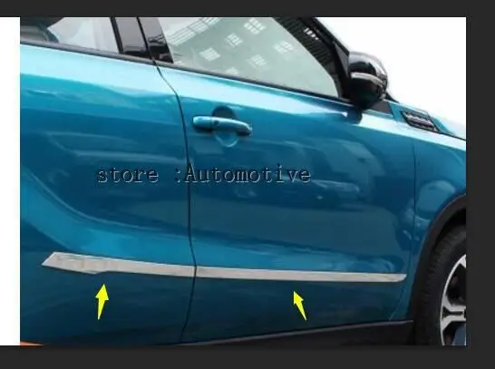 for Suzuki Vitara 2016 2017 car styling cover detector stainless steel Side Door Body trim sticks Strips Molding 4pcs
for Suzuki Vitara 2016 2017 car styling cover detector stainless steel Side Door Body trim sticks Strips Molding 4pcs