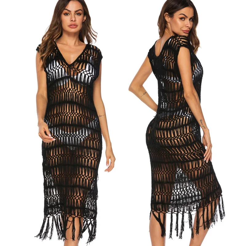 Pareo And Beach Dresses Cover Ups Up Plus Size Sexy Dress Hollow Perspective Vest Skirt Solid Acrylic FMZXG 2019 Summer
Pareo And Beach Dresses Cover Ups Up Plus Size Sexy Dress Hollow Perspective Vest Skirt Solid Acrylic FMZXG 2019 Summer