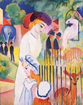 High quality Oil painting Canvas Reproductions Big Zoo, Triptych (1913) By August Macke hand painted
High quality Oil painting Canvas Reproductions Big Zoo, Triptych (1913) By August Macke hand painted