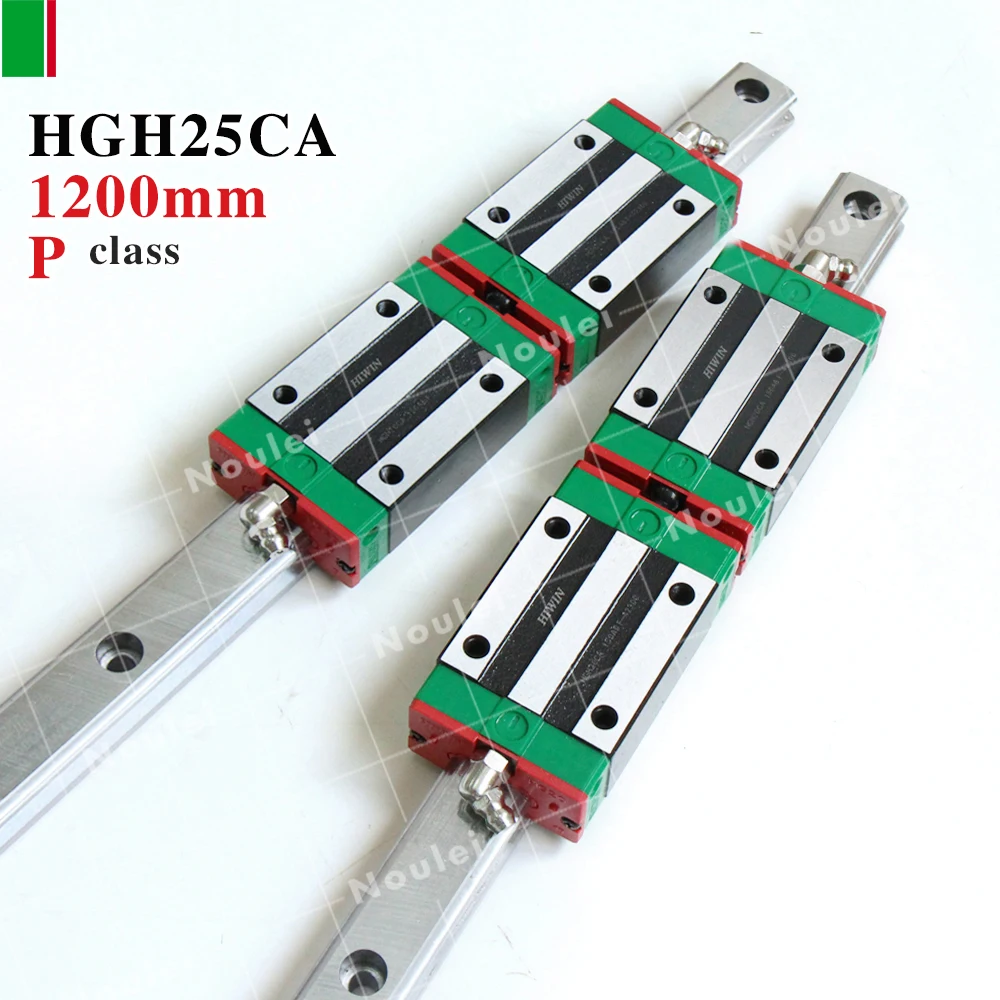 

HGH25CA HIWIN linear slider with 1200mm guide rail HGR25 of P CLASS cnc parts set High efficiency HGH25