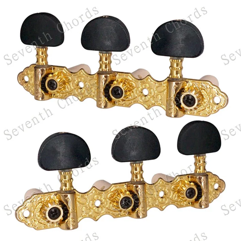 3R3L Gold String Tuning Peg Tuners Machine Heads for Classical guitar accessories parts Musical instrument With Black Button
3R3L Gold String Tuning Peg Tuners Machine Heads for Classical guitar accessories parts Musical instrument With Black Button