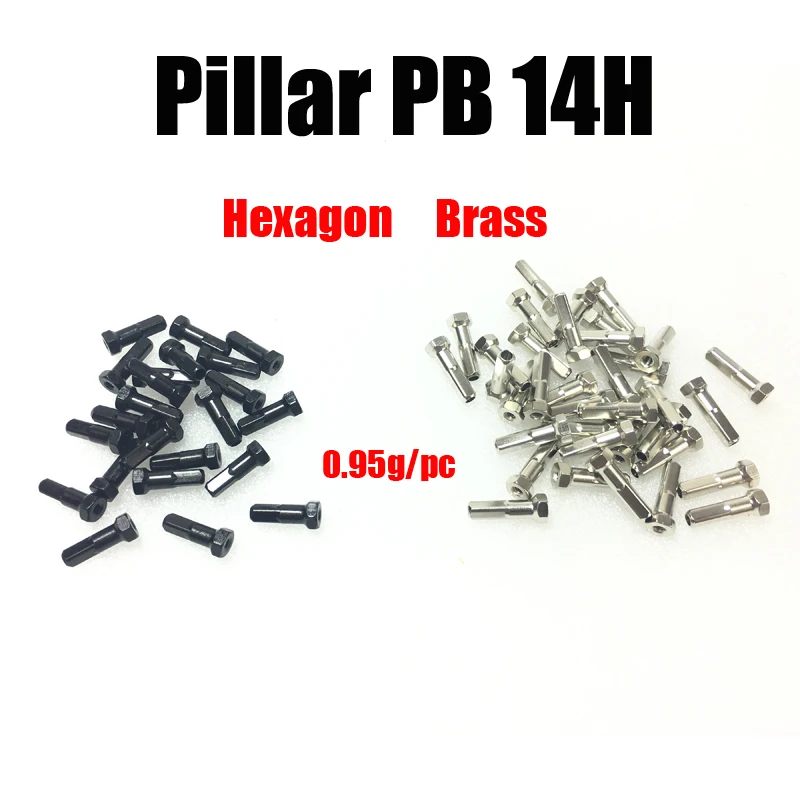 Pillar PB 14H FG 2.3 14G thread Hexagon Material Brass bicycle nipples Gauge 14 MTB AM DH FR Bike Spoke Nipples
Pillar PB 14H FG 2.3 14G thread Hexagon Material Brass bicycle nipples Gauge 14 MTB AM DH FR Bike Spoke Nipples