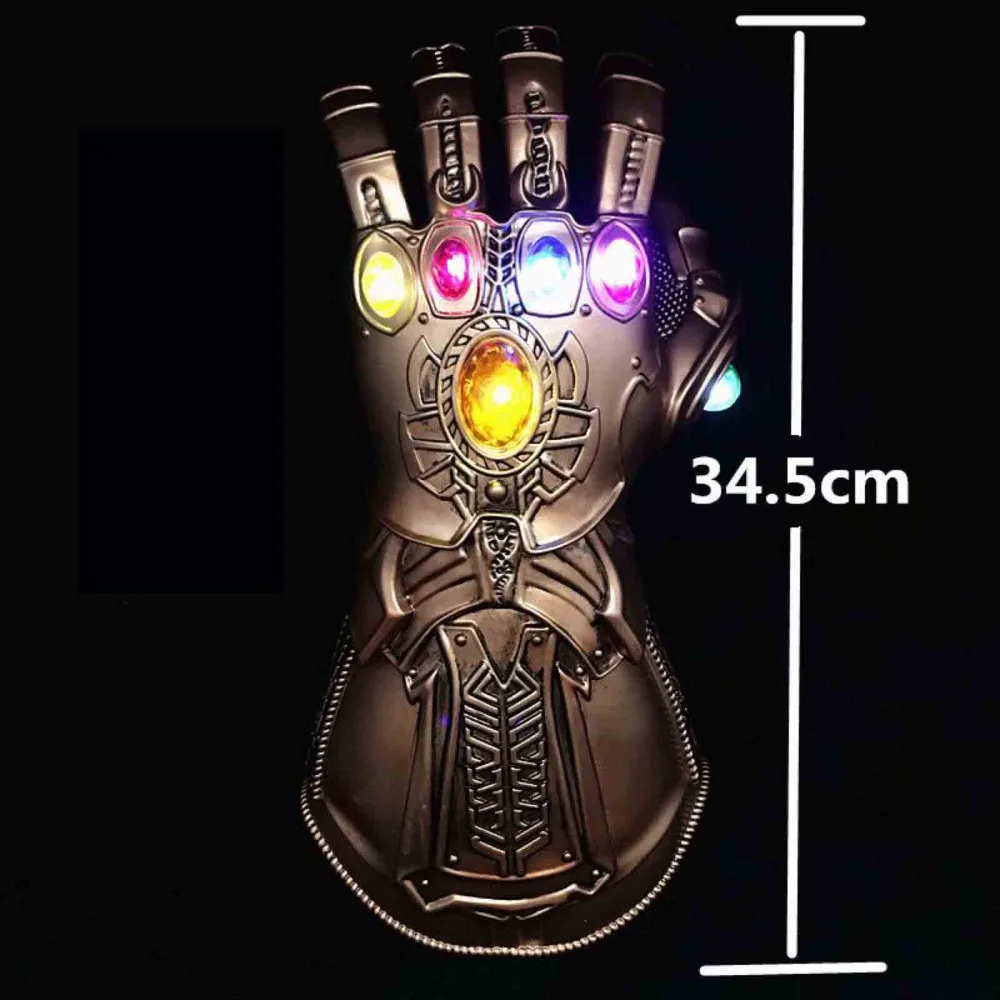 Avengers:Infinity War 1:1 1/1 Thanos Infinity Glove Gauntlet LED Light PVC Gloves For Halloween Props
Avengers:Infinity War 1:1 1/1 Thanos Infinity Glove Gauntlet LED Light PVC Gloves For Halloween Props