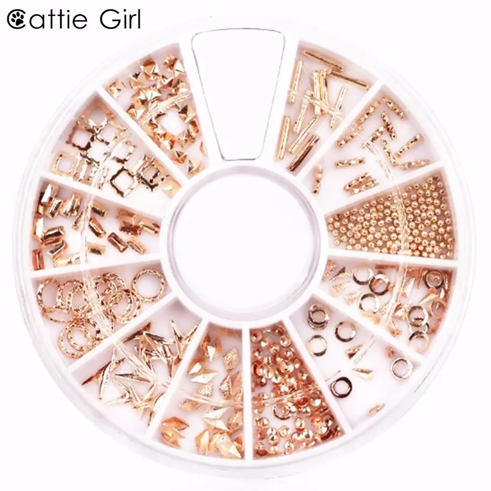 1 Box Metal Matte Rose Gold Nail Accessories Round Geometric Wheel Studs Gold 3D Nail Art Decorations for Nail Gel Cattie Girl
1 Box Metal Matte Rose Gold Nail Accessories Round Geometric Wheel Studs Gold 3D Nail Art Decorations for Nail Gel Cattie Girl