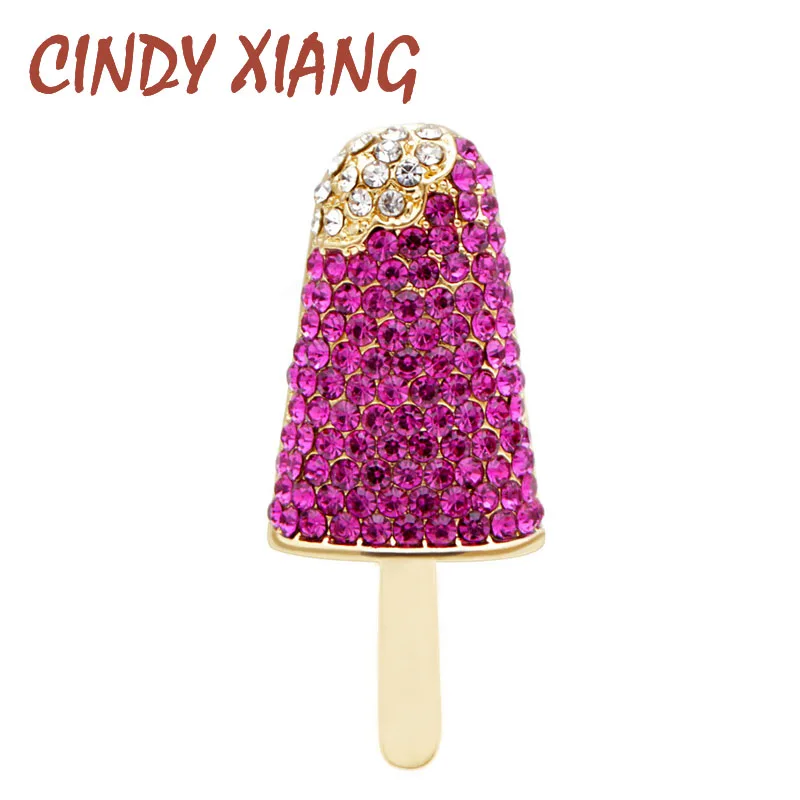 CINDY XIANG 3 Colors Choose Rhinestone Ice-cream Brooches for Women Summer Style Fashion Pins Creative Coat Accessories New 2019
CINDY XIANG 3 Colors Choose Rhinestone Ice-cream Brooches for Women Summer Style Fashion Pins Creative Coat Accessories New 2019