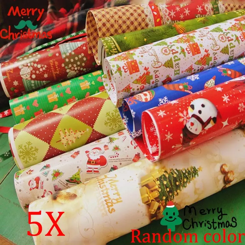5pcs Wrapping Paper Gift Wrap Artware Packing Package Paper Christmas Paper 8 XHC88
5pcs Wrapping Paper Gift Wrap Artware Packing Package Paper Christmas Paper 8 XHC88