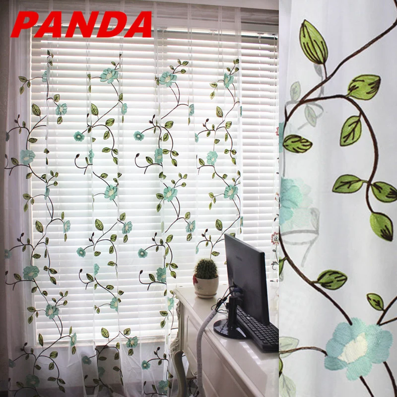 Floral Embroidered Tulle Curtains For living room Pastoral Sheer Curtain Window drapes home decoration 1708#
Floral Embroidered Tulle Curtains For living room Pastoral Sheer Curtain Window drapes home decoration 1708#