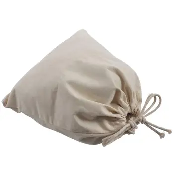

Women Girls Solid White Drawstring Beam Port Shopping Bag (14cmx16cm)