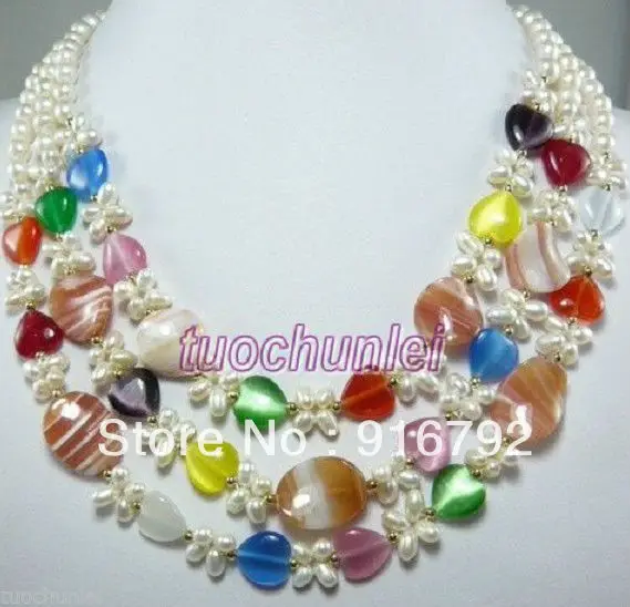 Free shipping@@@@@ free P&P *****Wonderful 3 Rows White Real Pearl Multicolor Heart Opal Gem Pendants Necklace a
Free shipping@@@@@ free P&P *****Wonderful 3 Rows White Real Pearl Multicolor Heart Opal Gem Pendants Necklace a