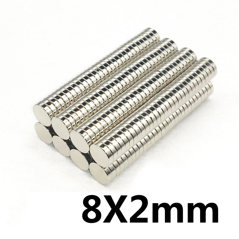 

50Pcs Neodymium Magnet Disc 8x2mm N35 Small Round Super Strong Powerful Magnetic Magnets For Craft Permanent NdFeB Sheet