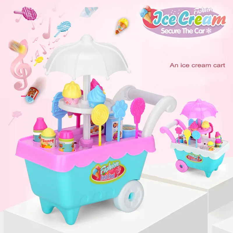 27PCS Miniature Ice Cream Candy Dollhouse Cart Girls Toys With Music Lighting Food Dessert Trolley Set Kids Toys For Children
27PCS Miniature Ice Cream Candy Dollhouse Cart Girls Toys With Music Lighting Food Dessert Trolley Set Kids Toys For Children