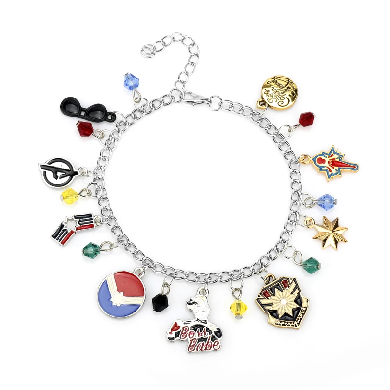 Avengers Captain Marvel Bracelets for Women Jewelry Charm Chain Bangle Bracelet femme Gift
Avengers Captain Marvel Bracelets for Women Jewelry Charm Chain Bangle Bracelet femme Gift