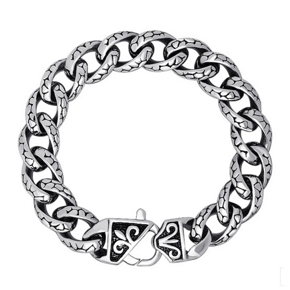 Jade Angel 925 Silver Plated Thai Vintage Old Fashion Titanium Stainless Steel Curb Chain Bracelet
Jade Angel 925 Silver Plated Thai Vintage Old Fashion Titanium Stainless Steel Curb Chain Bracelet