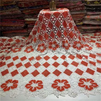 White&Red New Arrival High Quatily Multi Color Water Soluble Lace African Cord Lace Fabric Guipure Lace Fabrics For Women Party
White&Red New Arrival High Quatily Multi Color Water Soluble Lace African Cord Lace Fabric Guipure Lace Fabrics For Women Party