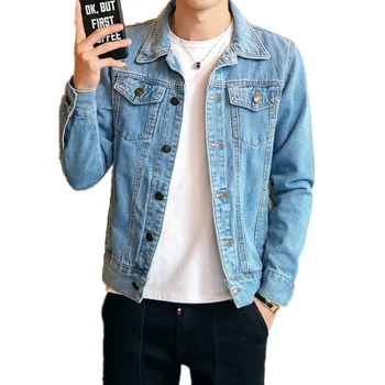 2019 spring new cowboy coat Man Korean Jeans Jacket Solid Casual Slim Mens Denim Jacket Plus Size Men Quality Men's Jean Tops
2019 spring new cowboy coat Man Korean Jeans Jacket Solid Casual Slim Mens Denim Jacket Plus Size Men Quality Men's Jean Tops