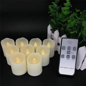 Set of 9 Melted Edge Flameless LED Candle w/timer Remote Controller Votive tealight Christmas Wedding Battery operate-Warm white
Set of 9 Melted Edge Flameless LED Candle w/timer Remote Controller Votive tealight Christmas Wedding Battery operate-Warm white