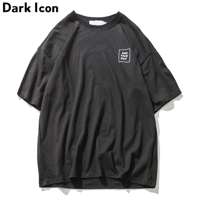 DARK ICON Bad Face Day Loose Style Men's T-shirt Short Sleeve 2019 Summer Streetwear Hip Hop Tshirt Cotton Tee Shirts Blue Black
DARK ICON Bad Face Day Loose Style Men's T-shirt Short Sleeve 2019 Summer Streetwear Hip Hop Tshirt Cotton Tee Shirts Blue Black