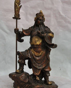 song voge gem S2929 11" Chinese Bronze Gilt Warrior Sword GuanGong Hero GuanYu Dragon God Statue
song voge gem S2929 11" Chinese Bronze Gilt Warrior Sword GuanGong Hero GuanYu Dragon God Statue