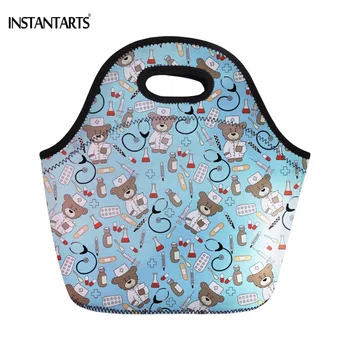 INSTANTARTS Funny Cartoon Nurse Bear Printed Lunch Bags Thermal Students Portable Meal Bag Casual Children Insulated Cooler Bag
INSTANTARTS Funny Cartoon Nurse Bear Printed Lunch Bags Thermal Students Portable Meal Bag Casual Children Insulated Cooler Bag